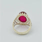 AAE 6292 Chandi Ring 925, Stone: Irani Poota Yaqoot