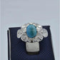 AAE 5796 Chandi Ring 925, Stone: Feroza - AmeerAliEnterprises