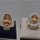 Silver Couple Rings: Pair 51,  Stone: Zircon - AmeerAliEnterprises