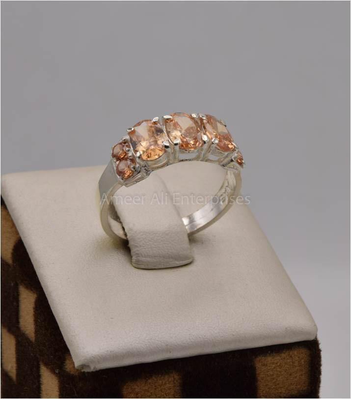 AAE 2524 Chandi Ring 925, Stone: Zircon - AmeerAliEnterprises