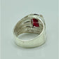 AAE 6857 Chandi Ring 925, Stone: Ruby