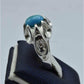 AAE 5796 Chandi Ring 925, Stone: Feroza - AmeerAliEnterprises