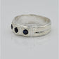 AAE 6576 Chandi Ring 925, Stone: Blue Sapphire (Neelam)