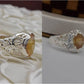 Silver Couple Rings: Pair 2,  Stone: Pukhraj (Yellow Sapphire) - AmeerAliEnterprises
