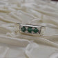 AAE 9811 Chandi Ring 925, Stone Emerald (Zamurd) - AmeerAliEnterprises