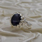 AAE 0304 Chandi Ring 925, Stone: Blue Sapphire (Neelam) - AmeerAliEnterprises