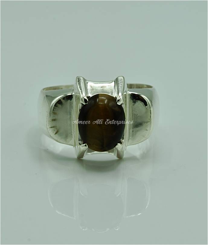 AAE 6867 Chandi Ring 925, Stone: Tiger's Eye
