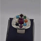 AAE 2253 Chandi Ring 925, Stone: Navratan (Nine Original Stones) - AmeerAliEnterprises