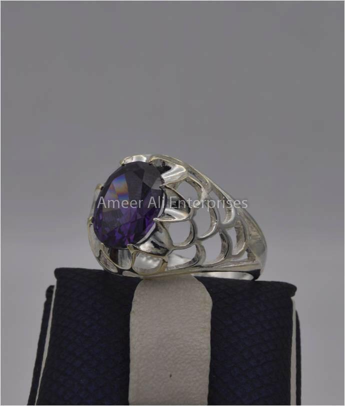 AAE 2244 Chandi Ring 925, Stone: Zircon - AmeerAliEnterprises