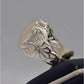 AAE 2222 Chandi Ring 925, Stone: Dur e Najaf - AmeerAliEnterprises