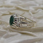 AAE 1566 Chandi Ring 925, Stone Emerald (Zamurd) - AmeerAliEnterprises