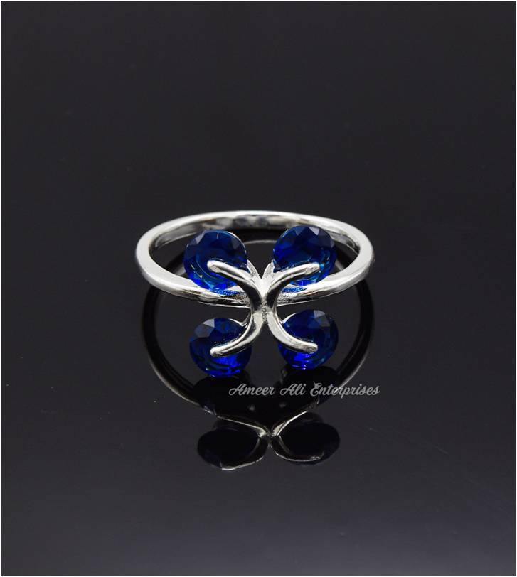 AAE 6744 Chandi Ring 925, Stone: Zircon - AmeerAliEnterprises
