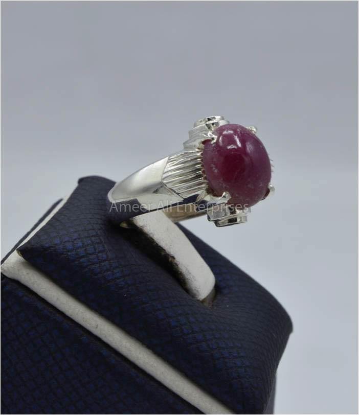 AAE 5807 Chandi Ring 925, Stone Ruby - AmeerAliEnterprises