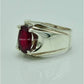 AAE 6857 Chandi Ring 925, Stone: Ruby