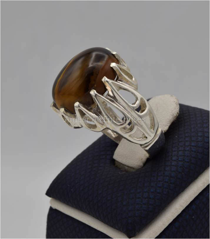 AAE 3556 Chandi Ring 925, Stone: Tiger's Eye