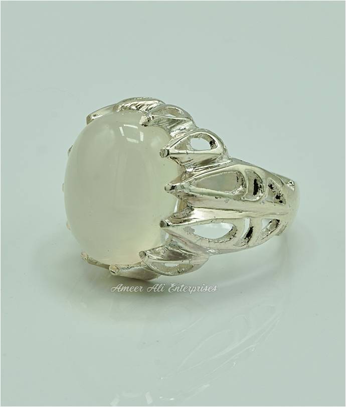AAE 6911 Chandi Ring 925, Stone: Dur e Najaf