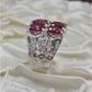 AAE 4526 Chandi Ring 925, Stone: Ruby Yaqoot