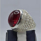 AAE 5831 Chandi Ring 925, Stone: Irani Poota Yaqoot - AmeerAliEnterprises