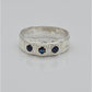 AAE 6576 Chandi Ring 925, Stone: Blue Sapphire (Neelam)
