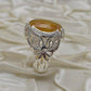 AAE 1855 Chandi Ring 925, Stone: Yellow Sapphire (Pukhraj) - AmeerAliEnterprises