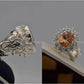 Silver Couple Rings: Pair 51,  Stone: Zircon - AmeerAliEnterprises