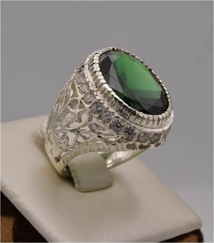 AAE 7523 Chandi Ring 925, Stone: Zircon - AmeerAliEnterprises