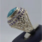 AAE 3413 Chandi Ring 925, Stone: Feroza (Turquoise)