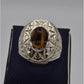 AAE 5567 Chandi Ring 925, Stone: Tiger's Eye - AmeerAliEnterprises