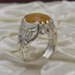 AAE 1855 Chandi Ring 925, Stone: Yellow Sapphire (Pukhraj) - AmeerAliEnterprises