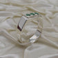 AAE 9811 Chandi Ring 925, Stone Emerald (Zamurd) - AmeerAliEnterprises