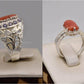 Silver Couple Rings: Pair 94,  Stone: Marjan - AmeerAliEnterprises