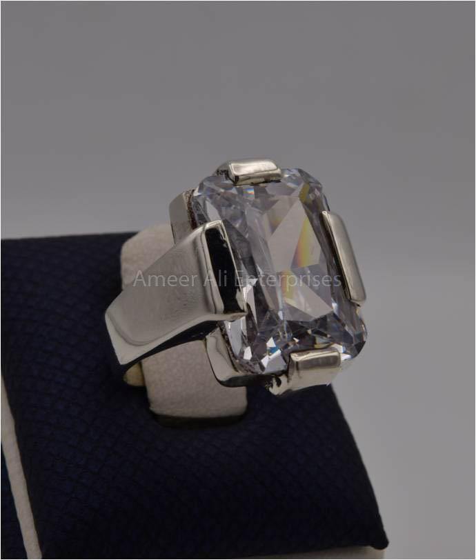 AAE 1805 Chandi Ring 925, Stone: Zircon - AmeerAliEnterprises