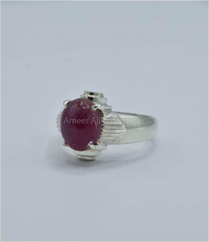 AAE 5807 Chandi Ring 925, Stone Ruby - AmeerAliEnterprises