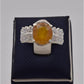AAE 2468 Chandi Ring 925, Stone: Pukhraj (Yellow Sapphire) - AmeerAliEnterprises