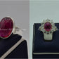 Silver Couple Rings: Pair 143,  Stone: Irani Poota Yaqoot - AmeerAliEnterprises