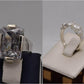 Silver Couple Rings: Pair 78,  Stone: Zircon - AmeerAliEnterprises
