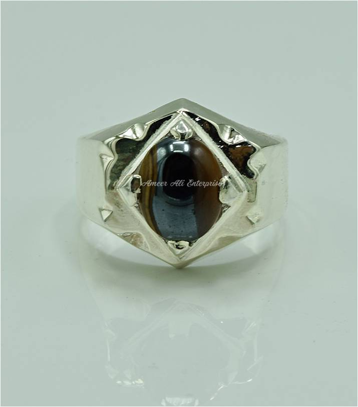 AAE 6904 Chandi Ring 925, Stone: Tiger's Eye