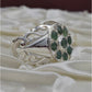 AAE 3921 Chandi Ring 925, Stone Emerald (Zamurd)