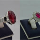 Silver Couple Rings: Pair 143,  Stone: Irani Poota Yaqoot - AmeerAliEnterprises