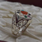 AAE 1603 Chandi Ring 925, Stone: Navratan (Nine Original Stones) - AmeerAliEnterprises