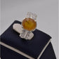 AAE 2468 Chandi Ring 925, Stone: Pukhraj (Yellow Sapphire) - AmeerAliEnterprises