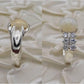 Silver Couple Rings: Pair 3, Stone: Opal - AmeerAliEnterprises