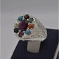 AAE 2253 Chandi Ring 925, Stone: Navratan (Nine Original Stones) - AmeerAliEnterprises