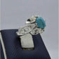 AAE 5796 Chandi Ring 925, Stone: Feroza - AmeerAliEnterprises