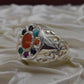 AAE 1603 Chandi Ring 925, Stone: Navratan (Nine Original Stones) - AmeerAliEnterprises