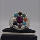 AAE 2253 Chandi Ring 925, Stone: Navratan (Nine Original Stones) - AmeerAliEnterprises