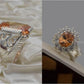 Silver Couple Rings: Pair 36,  Stone: Zircon - AmeerAliEnterprises