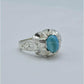 AAE 5796 Chandi Ring 925, Stone: Feroza - AmeerAliEnterprises