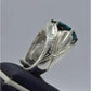AAE 5857 Chandi Ring 925, Stone: Shajri Feroza - AmeerAliEnterprises