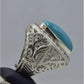 AAE 5851 Chandi Ring 925, Stone: Feroza - AmeerAliEnterprises